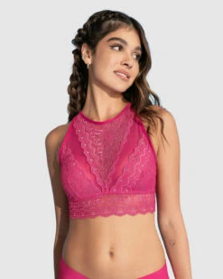 High-neck Unlined Lace Crop Top Wireless Bralette -Tempt Lingerie Shop 015807 333 1200X1500 1