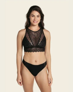 High-neck Unlined Lace Crop Top Wireless Bralette -Tempt Lingerie Shop 015807 700 1200x1500 2023 3