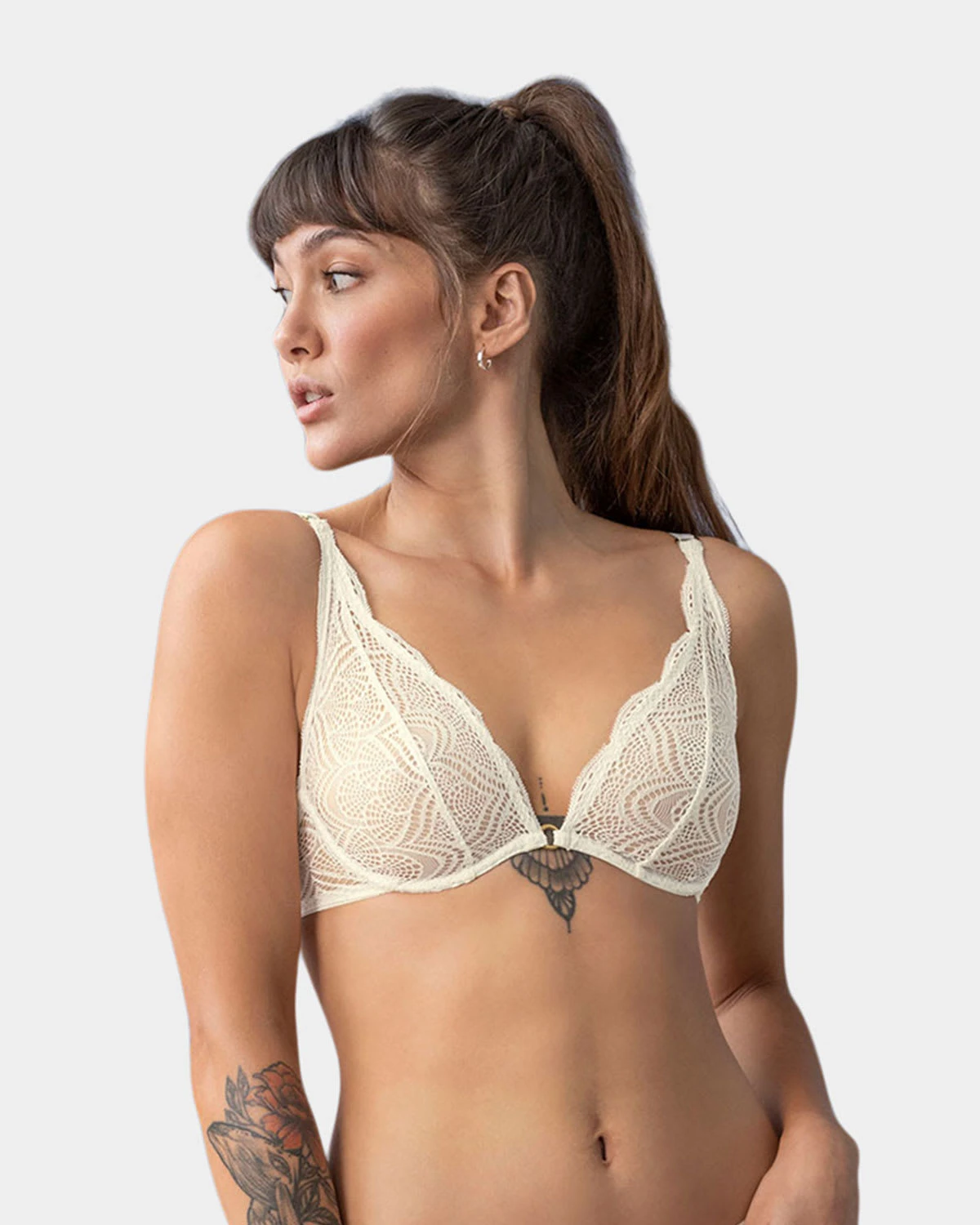 Sheer Lace Bralette With Underwire 5 Sheer Lace Bralette With Underwire - Image 5