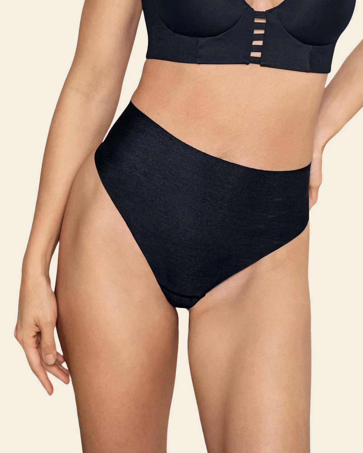 High-Waisted Invisible Microfiber Thong Knicker 2 High-Waisted Invisible Microfiber Thong Knicker - Image 2