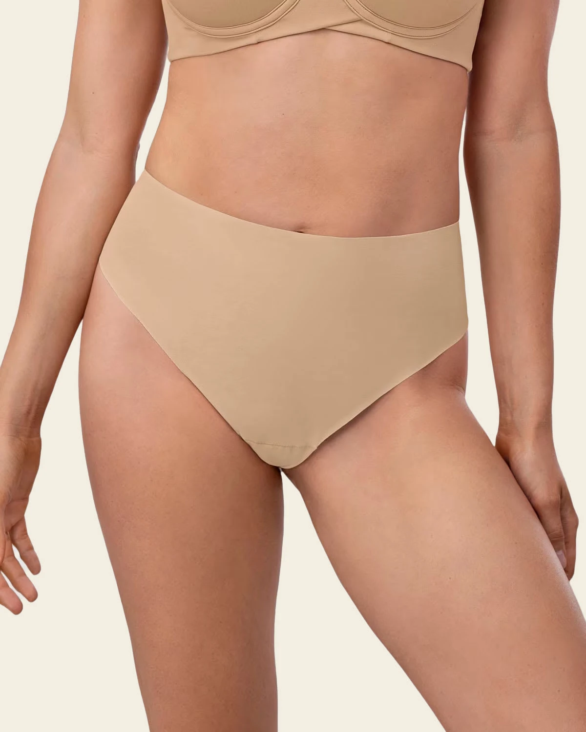 High-Waisted Invisible Microfiber Thong Knicker 6 High-Waisted Invisible Microfiber Thong Knicker - Image 6