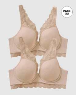 2-Pack Deep Coverage Soft Lightly-Lined Lace Underwire Bras -Tempt Lingerie Shop 11995X2 802 1200X1500 1