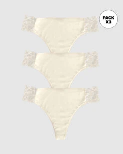 3-Pack Lace Side Seamless Thong Knickers -Tempt Lingerie Shop 12968X3 253 1200X1500 1
