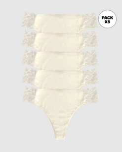 5-Pack Lace Side Seamless Thong Knickers -Tempt Lingerie Shop 12968X5 253 1200X1500 1