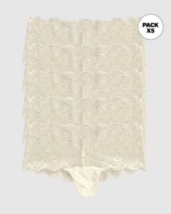 5-Pack Cheeky Lace Hipster Knickers