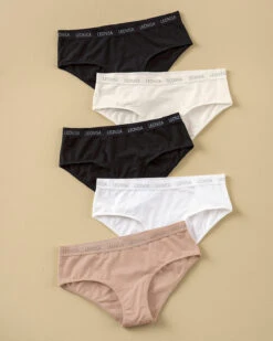 5-Pack Cotton Blend Hipster Knickers