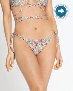 Eco-Friendly Tie Up Bikini Bottom With Minimal Coverage