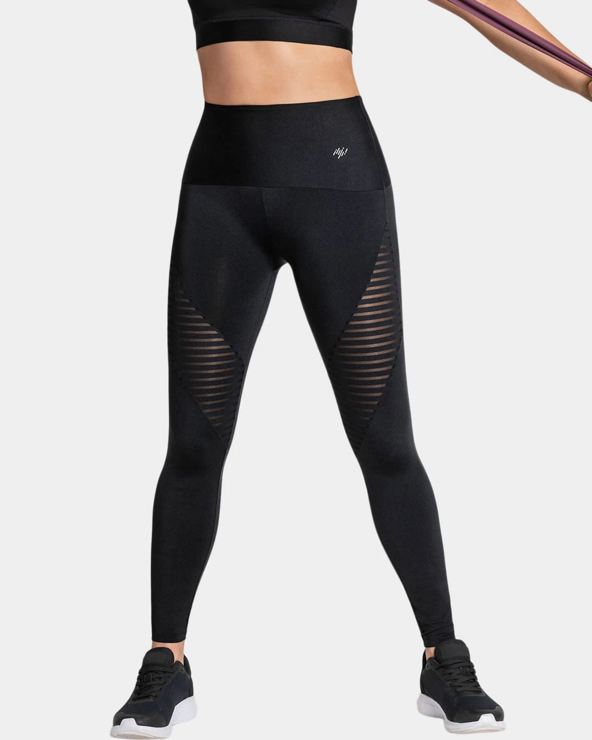 Mesh Stripe Sculpting Active Leggings 1 Mesh Stripe Sculpting Active Leggings