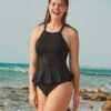 One-Piece Swimsuit Ruffled Waistline 10 One-Piece Swimsuit Ruffled Waistline -Tempt Lingerie Shop 19A021 700 1200X1500 1