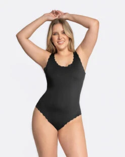 Scoop Back Cheeky Scalloped One-Piece Shaper Swimsuit -Tempt Lingerie Shop 19A045 700 1200X1500 usa 4