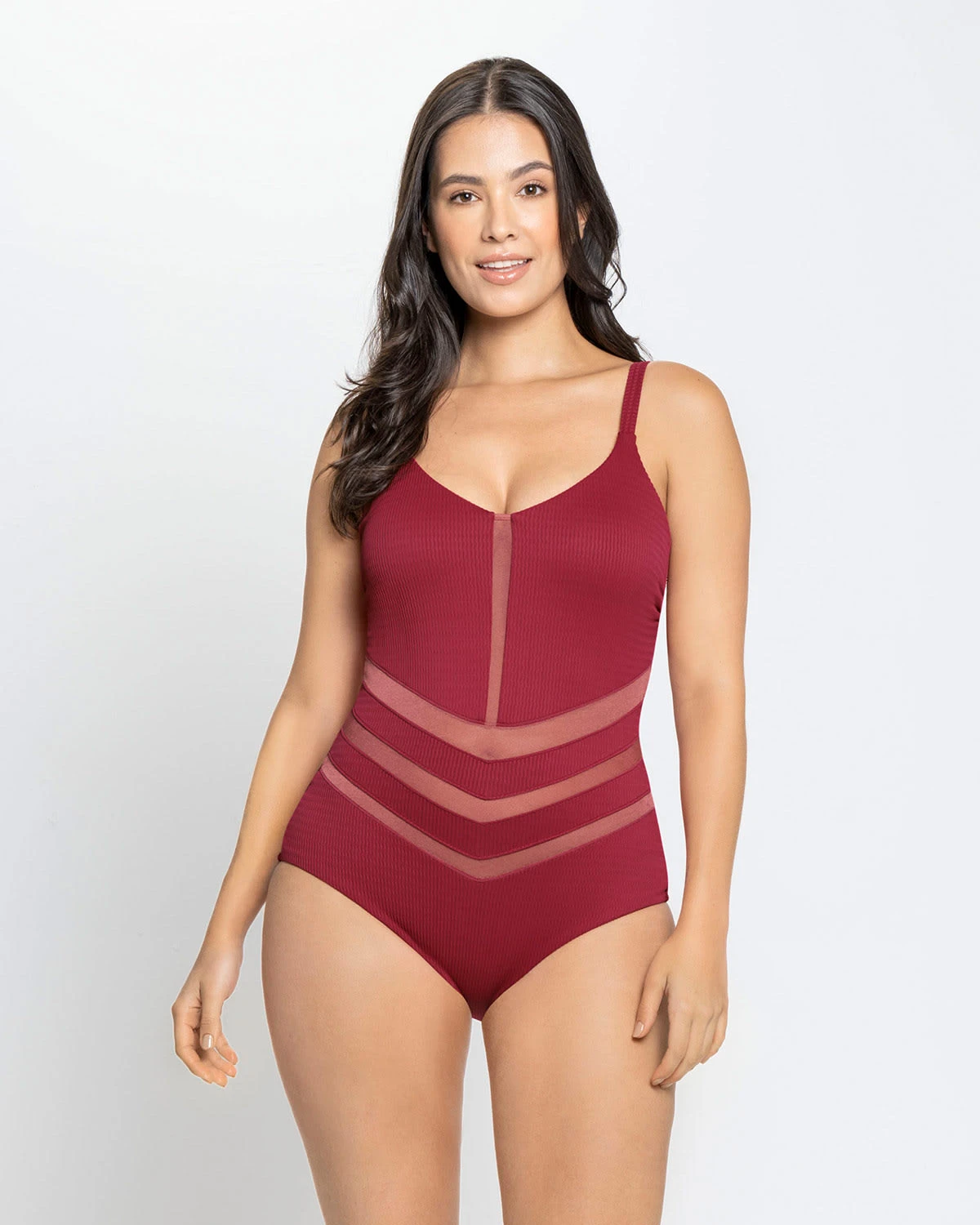 Ribbed One-Piece Slimming Swimsuit 1 Ribbed One-Piece Slimming Swimsuit