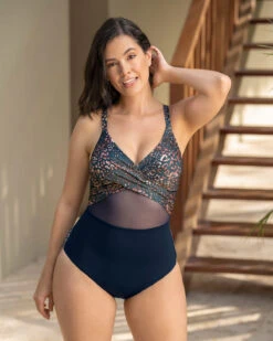 Eco-Friendly Classic One Piece Swimsuit With Tummy Control