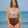 One-Piece Slimming Swimsuit With Contrast Print -Tempt Lingerie Shop 19A057M A21 1200X1500 1