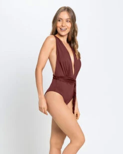 Eco-Friendly Tie Strap One-Piece Swimsuit Made Of Recycled Plastic -Tempt Lingerie Shop 19A087N A21 1200X1500 usa 3