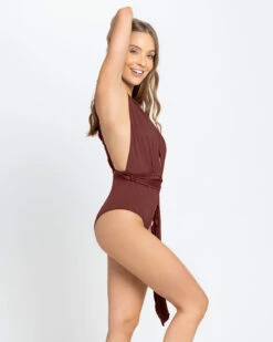Eco-Friendly Tie Strap One-Piece Swimsuit Made Of Recycled Plastic -Tempt Lingerie Shop 19A087N A21 1200X1500 usa 4