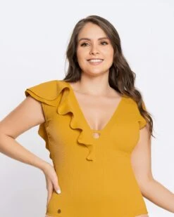 Ribbed One-Piece Slimming Swimsuit With Ruffles -Tempt Lingerie Shop 19A103N 122 1200X1500 TG 3