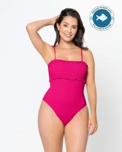 Eco-Friendly Recycled Nylon Swimsuit With Ruching 14 Eco-Friendly Recycled Nylon Swimsuit With Ruching -Tempt Lingerie Shop 19A110N 338 1200X1500 tg 1