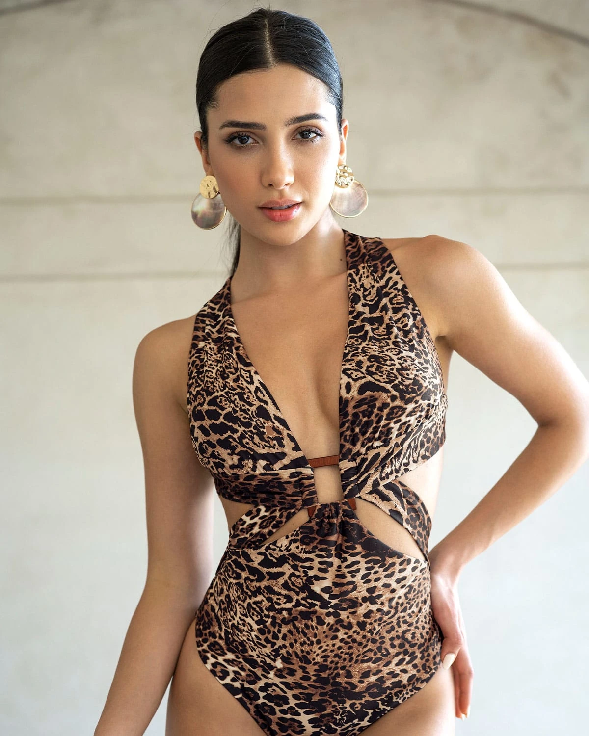 Eco-Friendly One Piece Criss Cross Strap Swimsuit 1 Eco-Friendly One Piece Criss Cross Strap Swimsuit