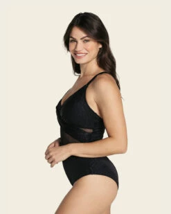 Slimming One Piece Swimsuit With Tulle And Draped Details -Tempt Lingerie Shop 19A124S 700 1200x1500 2023 UPD 3