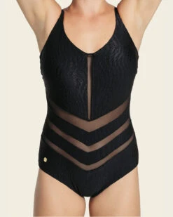 Slimming Swimsuit In Shiny And Textured Fabric 8 Slimming Swimsuit In Shiny And Textured Fabric -Tempt Lingerie Shop 19A125M 700 1200x1500 2023 4